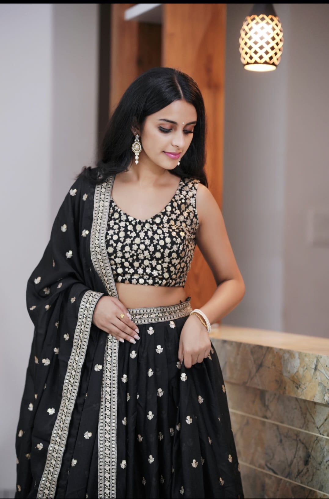 Festive dressing, beautifully edited.
